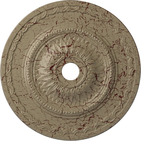 Ekena Millwork Sunflower Medallion (Canopies up to 5 5/8"), 29 1/2"OD x 3 5/8"ID x 1 5/8"P, Gobi Desert Crackle CM29SFGDC